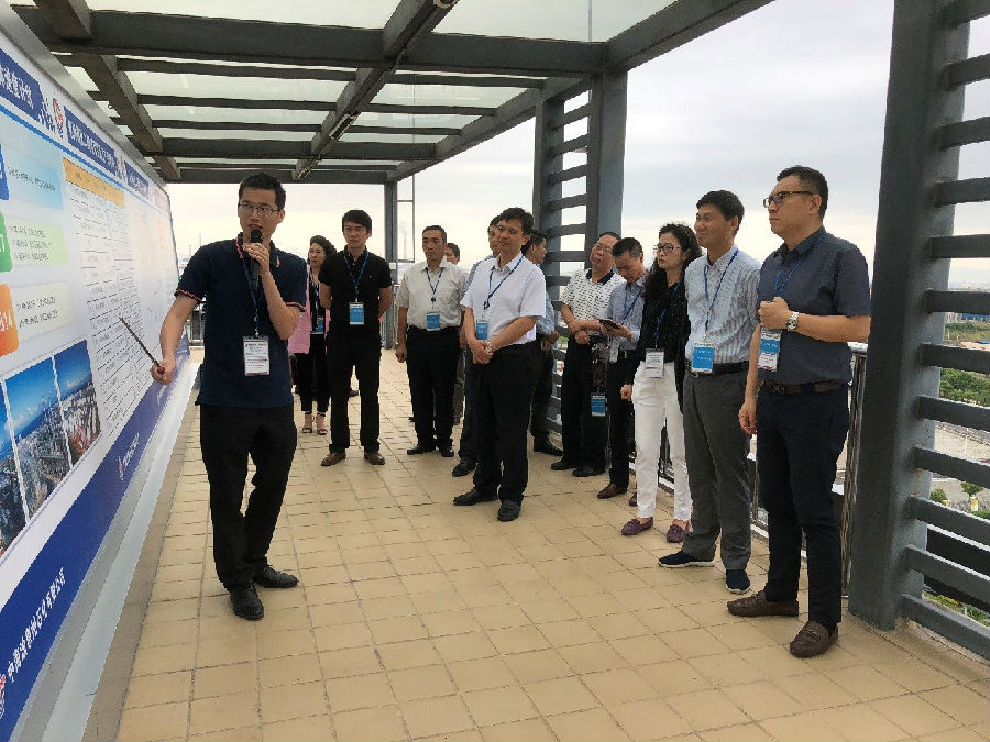 图为王帆经理、漆小萍书记、刘静艳副经理、曾毓昌执行会长在大亚湾调研