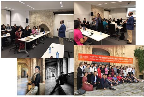 图4：在世界文化保护遗产Segovia古城中的IE商公司学习